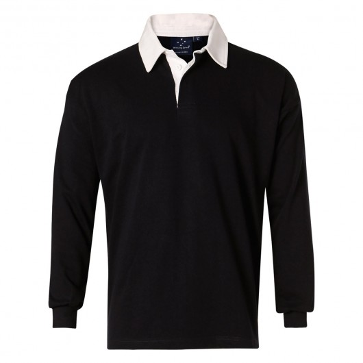 Navy Back Long Sleeve Rugby Tops